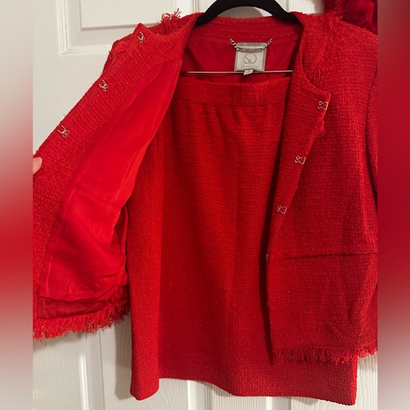 St. John Knit Couture Fantasy Knit size 4 Shimmer Suit - Picture 4 of 8